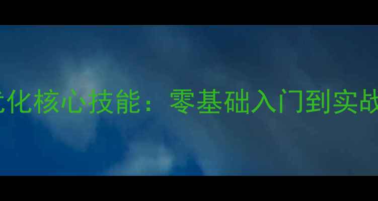 图片 均安地区3天掌握网站优化核心技能：零基础入门到实战案例全（附赠工具包）
