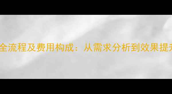 图片 大型网站优化全流程及费用构成：从需求分析到效果提升的完整指南2