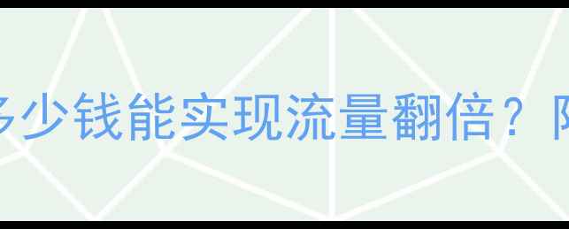 图片 大型网站优化费用全：多少钱能实现流量翻倍？附SEO优化核心价值指南2