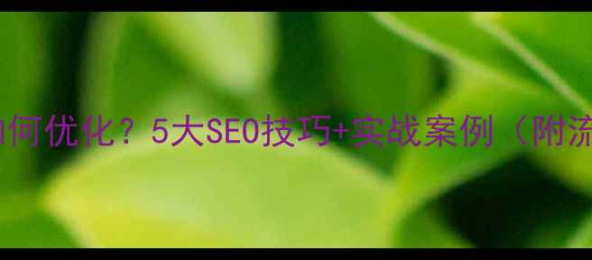 图片 大理旅游网站如何优化？5大SEO技巧+实战案例（附流量增长方案）1