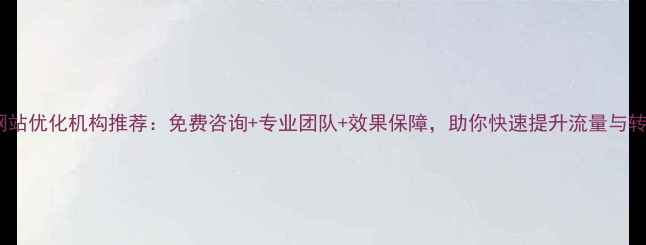 图片 大理网站优化机构推荐：免费咨询+专业团队+效果保障，助你快速提升流量与转化！2