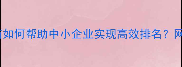 图片 大连SEO代理商如何帮助中小企业实现高效排名？网站优化全攻略