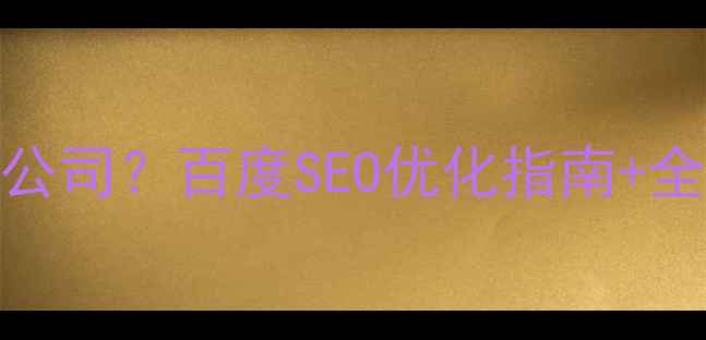 图片 如何开设网站维护公司？百度SEO优化指南+全流程实战经验分享