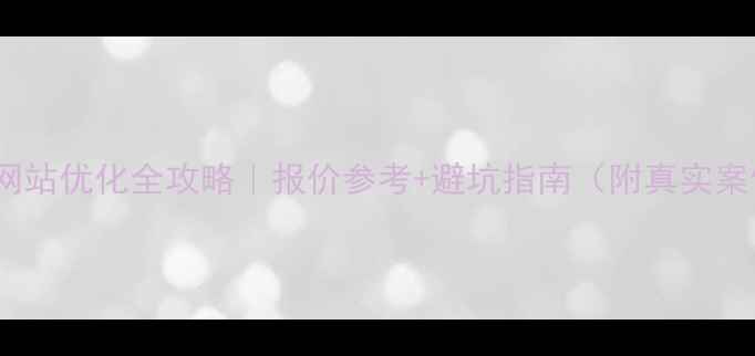 图片 娄底网站优化全攻略｜报价参考+避坑指南（附真实案例）1