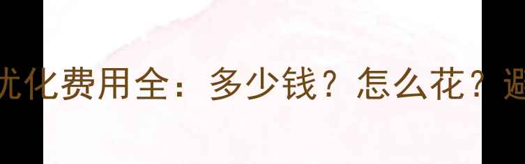 图片 媒体网站优化费用全：多少钱？怎么花？避坑指南！