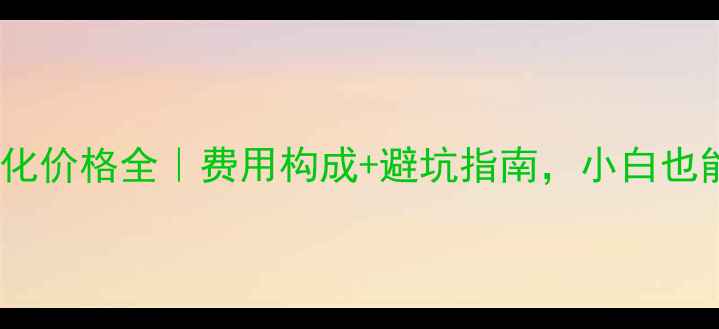 图片 官网优化价格全｜费用构成+避坑指南，小白也能搞定2