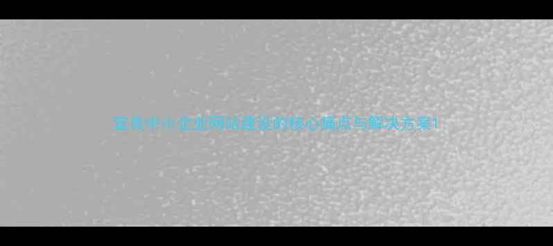 图片 宜良中小企业网站建设的核心痛点与解决方案1