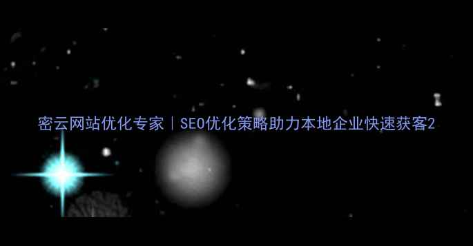 图片 密云网站优化专家｜SEO优化策略助力本地企业快速获客2