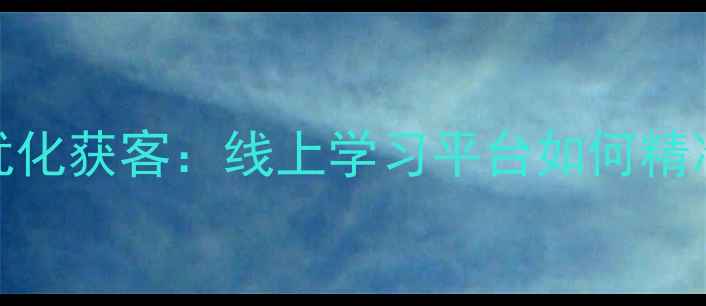 图片 少儿英语培训网站优化获客：线上学习平台如何精准引流？附实操指南