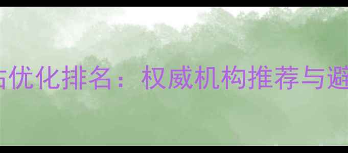 图片 山东网站优化排名：权威机构推荐与避坑指南1