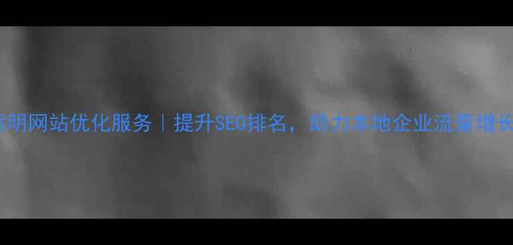图片 嵩明网站优化服务｜提升SEO排名，助力本地企业流量增长2