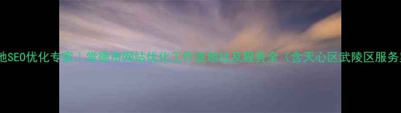 图片 常德本地SEO优化专家｜常德市网站优化工作室地址及服务全（含天心区武陵区服务案例）2