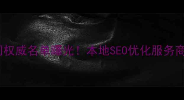 图片 平遥网站优化公司权威名单曝光！本地SEO优化服务商排名及避坑指南1