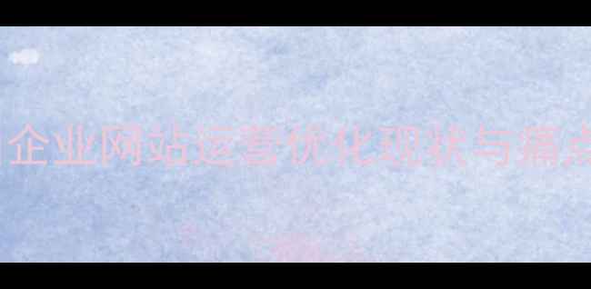 图片 平顶山企业网站运营优化现状与痛点分析1