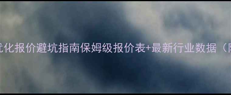 图片 广东网站SEO优化报价避坑指南保姆级报价表+最新行业数据（附免费诊断）2