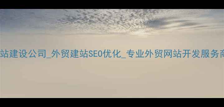 图片 广州外贸网站建设公司_外贸建站SEO优化_专业外贸网站开发服务商（广州）2