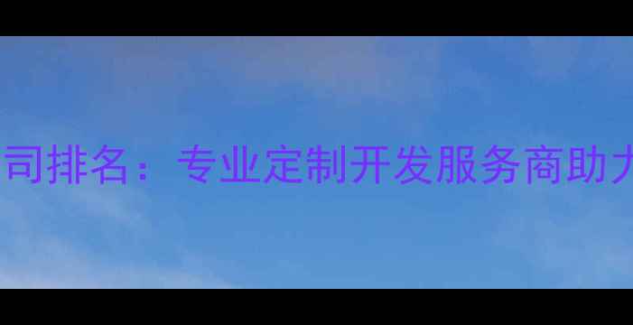 图片 德州小程序制作公司排名：专业定制开发服务商助力企业数字化转型1