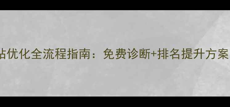 图片 怀化中小企业网站优化全流程指南：免费诊断+排名提升方案（附本地案例）2