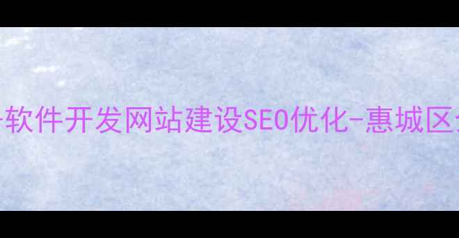 图片 惠州专业网络科技公司-软件开发网站建设SEO优化-惠城区企业数字化转型服务商1