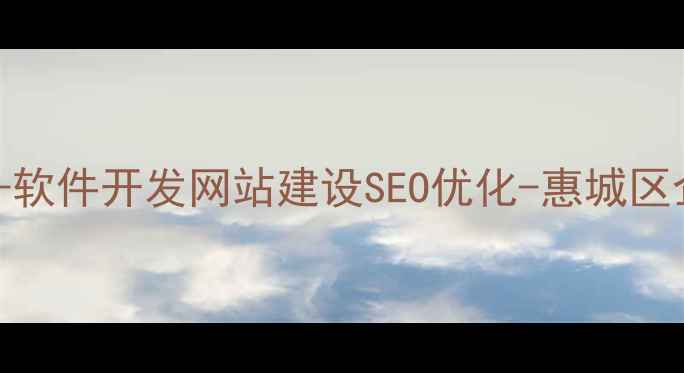 图片 惠州专业网络科技公司-软件开发网站建设SEO优化-惠城区企业数字化转型服务商2