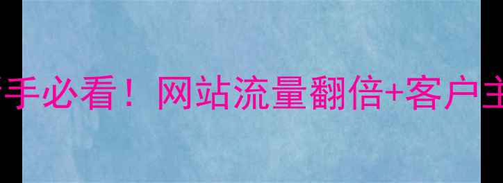图片 成都本地SEO优化指南新手必看！网站流量翻倍+客户主动找上门的6个秘籍✨2