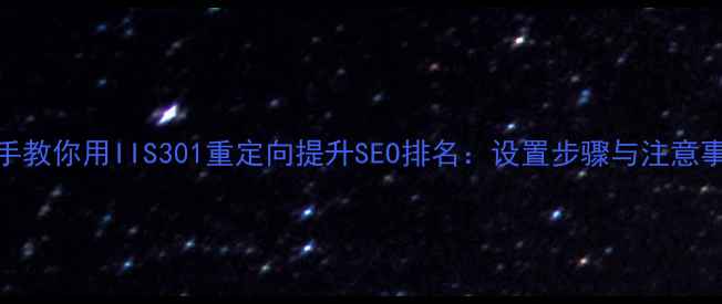 图片 手把手教你用IIS301重定向提升SEO排名：设置步骤与注意事项全