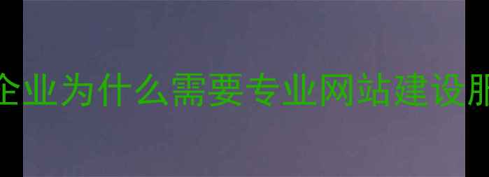 图片 扬州企业为什么需要专业网站建设服务？