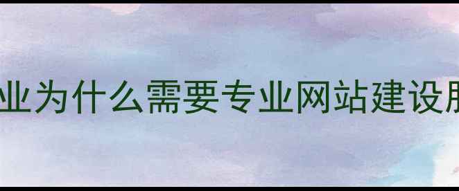 图片 扬州企业为什么需要专业网站建设服务？1