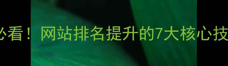 图片 搜索引擎优化必看！网站排名提升的7大核心技巧与实操指南1