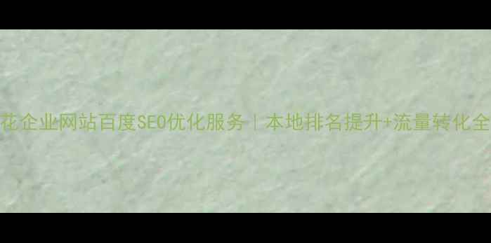 图片 攀枝花企业网站百度SEO优化服务｜本地排名提升+流量转化全方案
