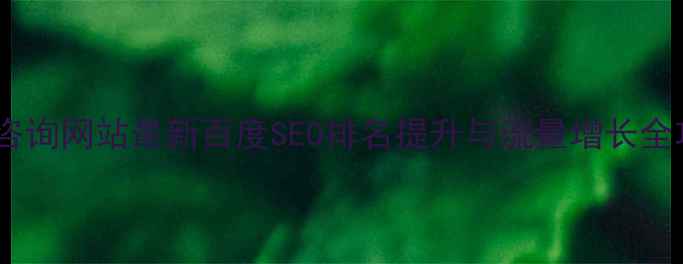 图片 教育咨询网站最新百度SEO排名提升与流量增长全攻略2