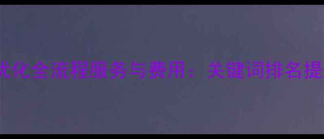 图片 新乡本地企业网站优化全流程服务与费用：关键词排名提升策略及成本明细1