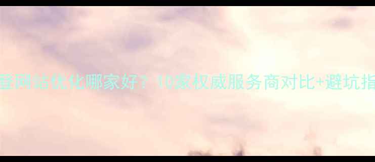 图片 新登网站优化哪家好？10家权威服务商对比+避坑指南