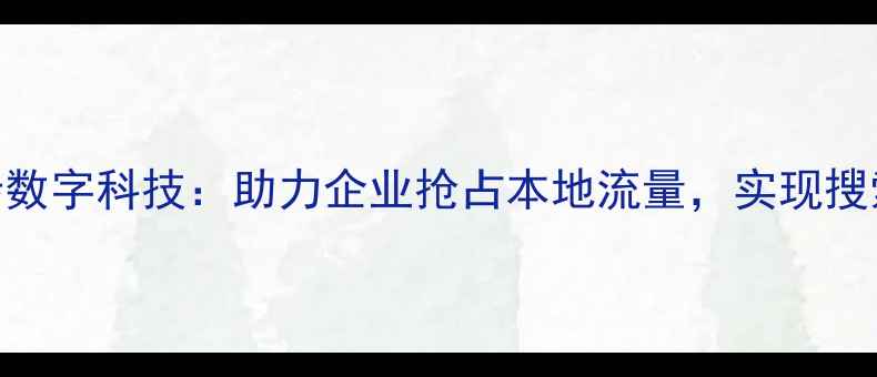 图片 无锡网站优化专家第一步数字科技：助力企业抢占本地流量，实现搜索排名3-6个月快速提升1