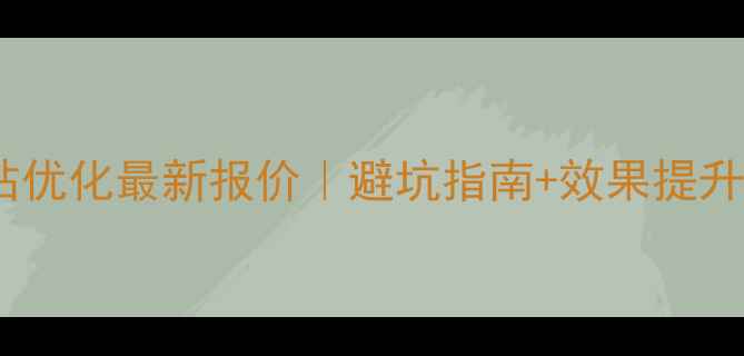 图片 昭通网站优化最新报价｜避坑指南+效果提升全攻略1