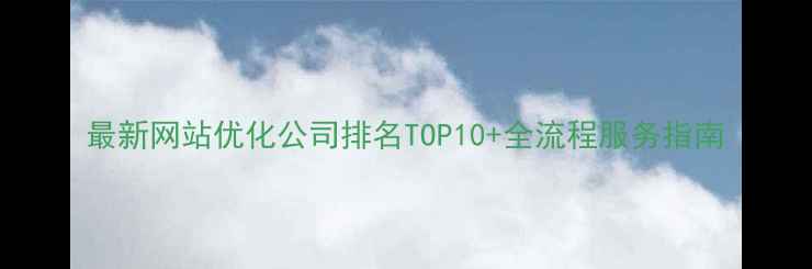 图片 最新网站优化公司排名TOP10+全流程服务指南