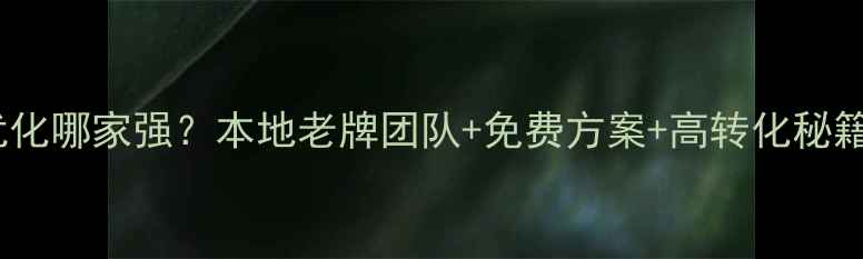 图片 最新西城网站优化哪家强？本地老牌团队+免费方案+高转化秘籍，附避坑指南1