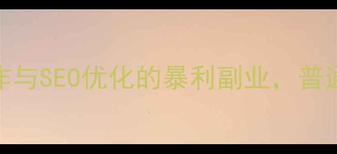 图片 月入3万+！网站制作与SEO优化的暴利副业，普通人如何轻松上手？