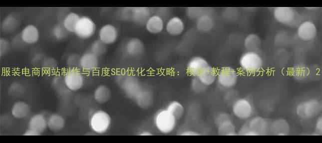 图片 服装电商网站制作与百度SEO优化全攻略：模板+教程+案例分析（最新）2