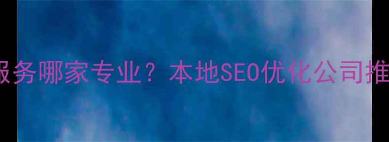 图片 梧州网站优化服务哪家专业？本地SEO优化公司推荐与避坑指南2