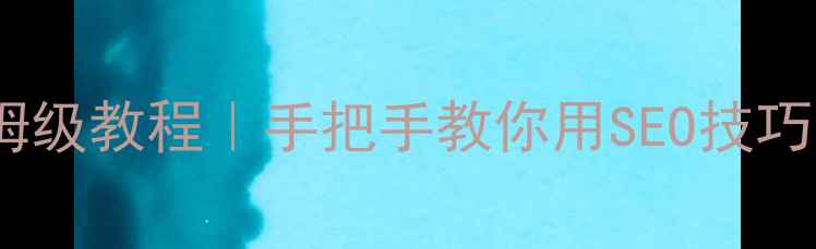 图片 楚雄网站优化保姆级教程｜手把手教你用SEO技巧让本地流量翻倍2