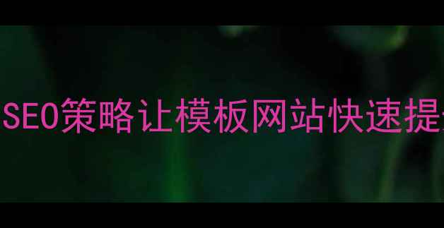 图片 模板建站如何优化？5大SEO策略让模板网站快速提升排名（附实操案例）2