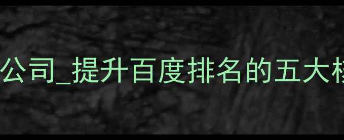 图片 武汉专业网站优化公司_提升百度排名的五大核心策略_最新指南