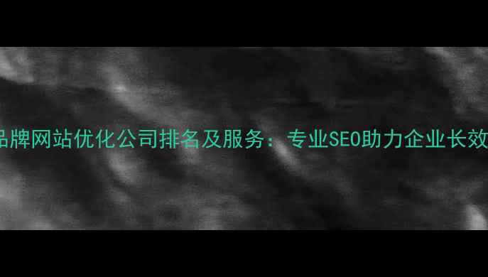 图片 武汉品牌网站优化公司排名及服务：专业SEO助力企业长效增长1