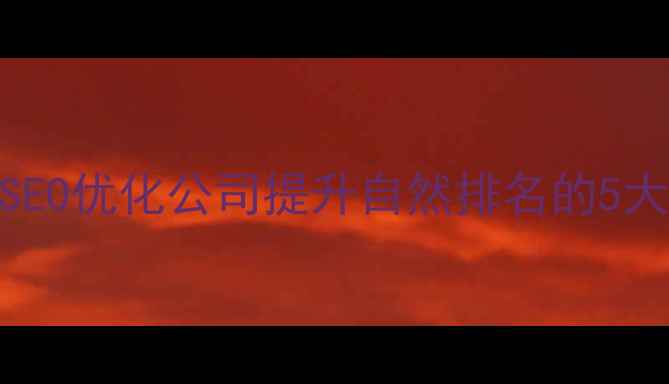 图片 武汉网站SEO优化公司提升自然排名的5大核心策略