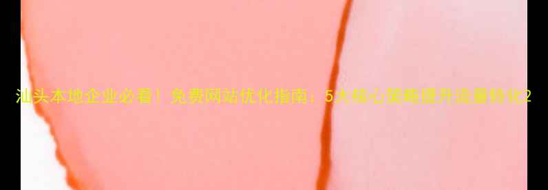 图片 汕头本地企业必看！免费网站优化指南：5大核心策略提升流量转化2