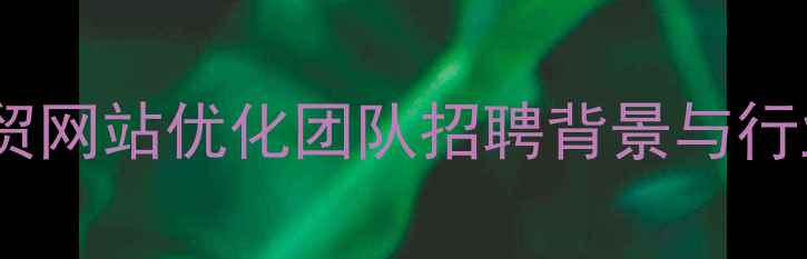 图片 沁阳外贸网站优化团队招聘背景与行业地位2