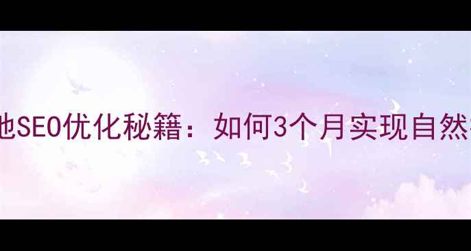 图片 沈阳沈河本地SEO优化秘籍：如何3个月实现自然排名跃升？2