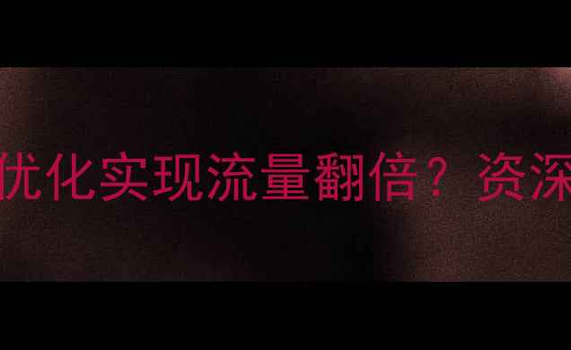 图片 河南本地企业如何通过SEO优化实现流量翻倍？资深专家网站排名提升全攻略2