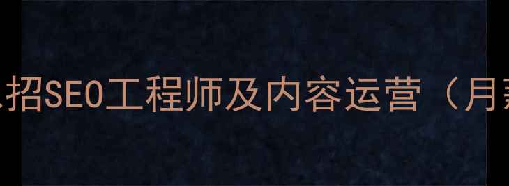 图片 泌阳本地网站优化高薪聘请急招SEO工程师及内容运营（月薪8k-15k）泌阳地区招聘信息